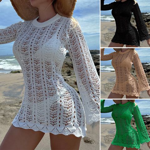 Women's Solid Color Beach Cover Ups