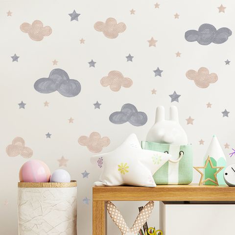 Cute Clouds Star Pvc Wall Sticker Wall Art