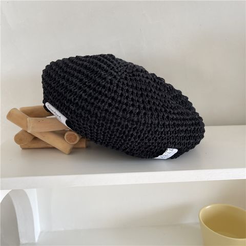 Women's Sweet Simple Style Solid Color Eaveless Beret Hat