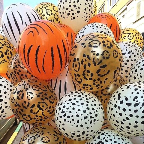 Cute Cow Pattern Cheetah Print Emulsion Birthday Balloons