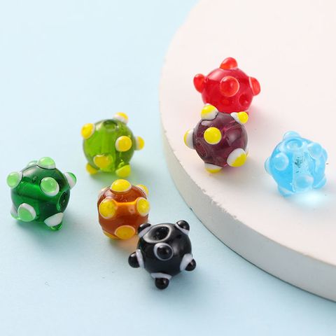 10 PCS/Package Glass Cartoon Beads