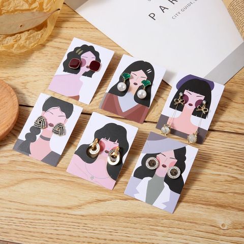 Cute Human Cartoon Paper Jewelry Packaging Cardboard