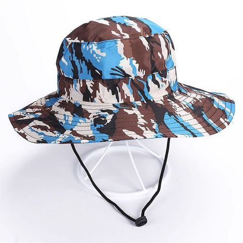 Unisex Classic Style Color Block Wide Eaves Bucket Hat