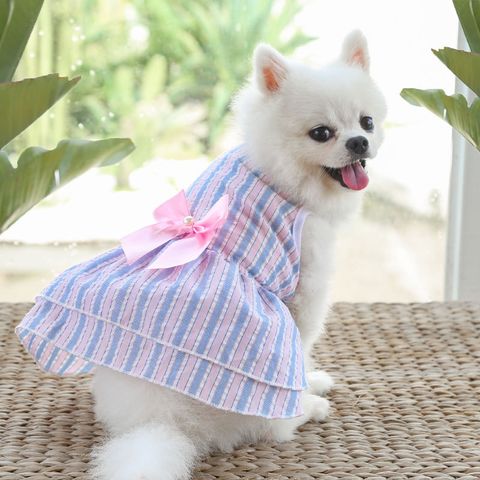 Sweet Polyester Bow Knot Pet Clothing