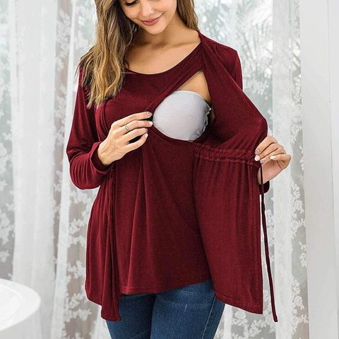 Casual Classic Style Solid Color Spandex Polyester Maternity Clothing