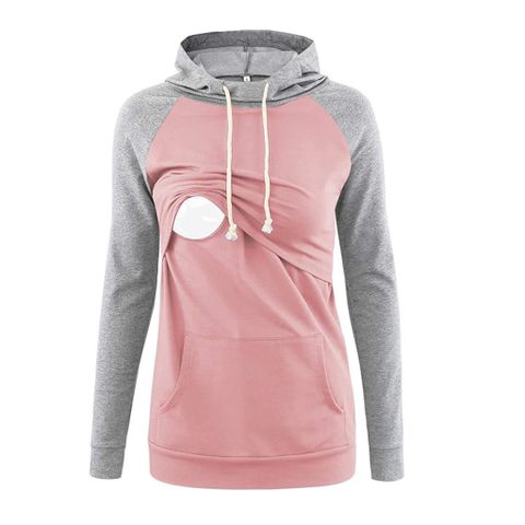 Streetwear Color Block Polyester Maternity Clothing