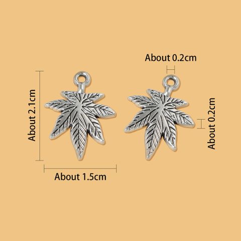 1 Piece Simple Style Maple Leaf Alloy Plating Pendant Jewelry Accessories