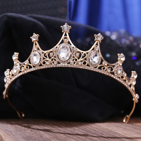 Retro Lady Bridal Crown Alloy Diamond Crown