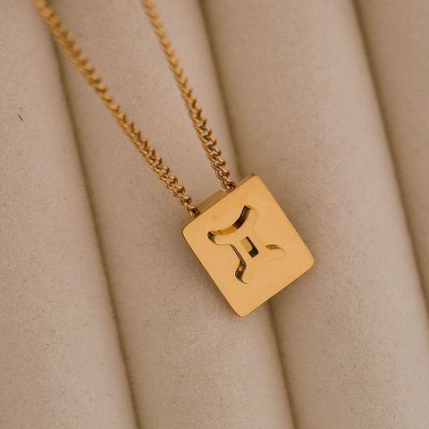Stainless Steel Simple Style Plating Constellation Pendant Necklace