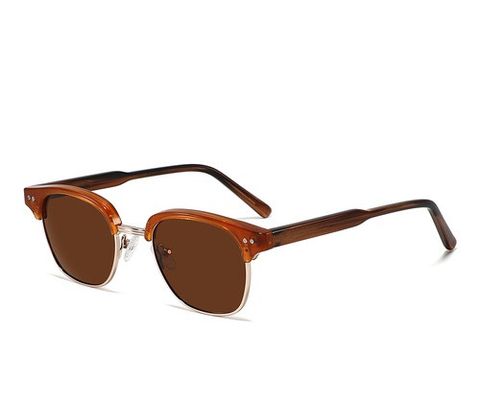 Casual Solid Color Tac Oval Frame Half Frame Women's Sunglasses