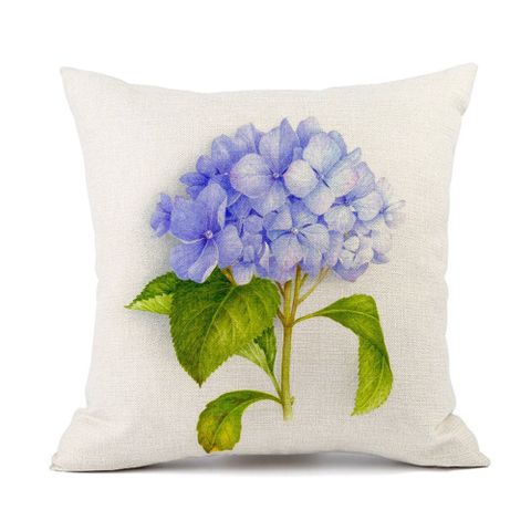 Vacation Simple Style Classic Style Flower Linen Pillow Cases