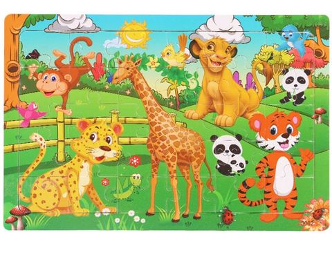 Puzzles Cartoon Dinosaur Mermaid Wood Toys