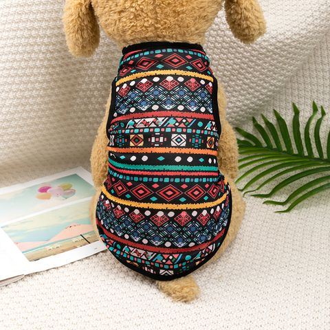 Casual Polyester Color Block Pet Clothing