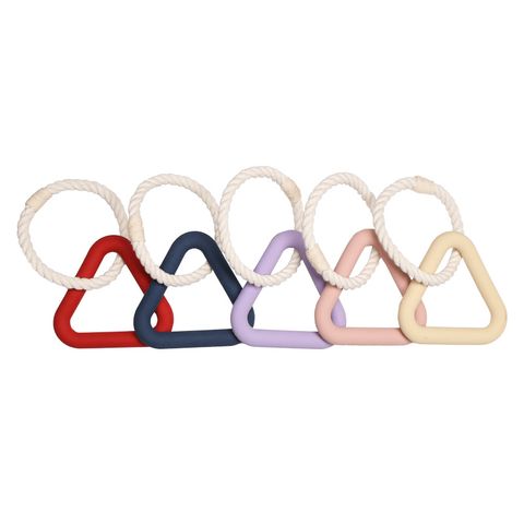Simple Style Rubber Triangle Solid Color Pet Toys