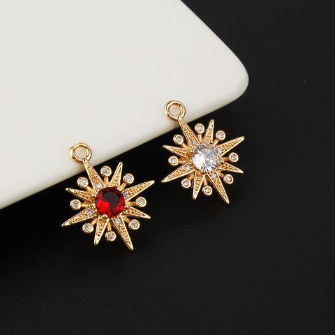 1 Piece Shiny Star Copper Inlay Pendant Jewelry Accessories