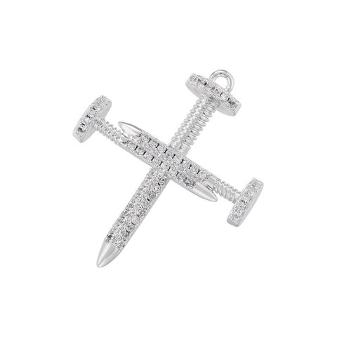 1 Piece Simple Style Cross Brass Pendant Jewelry Accessories