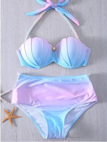 Women's Gradient Color 2 Pieces Set Bikinis Swimwear