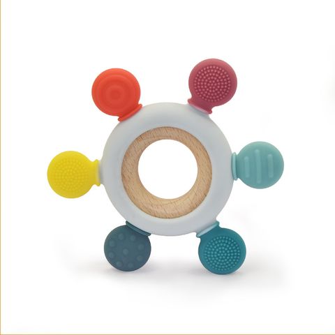 Casual Vacation Multicolor Silica Gel Teething Stick Baby Accessories