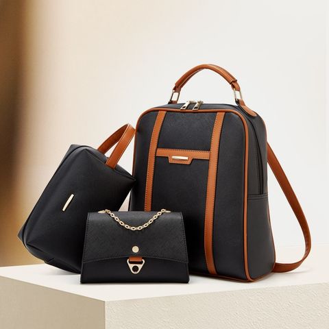 Color Block Casual Daily Women's Backpack