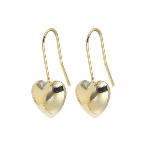 1 Pair Basic Heart Shape Plating Sterling Silver Earrings
