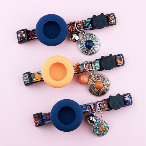 Vintage Style Polyester Color Block Pet Collar