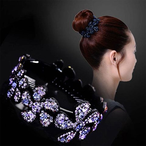 Women's Elegant Flower Rhinestone Hair Clip