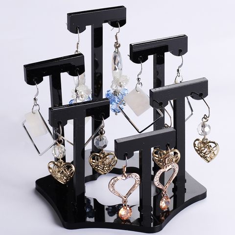 Simple Style Solid Color Arylic Jewelry Rack