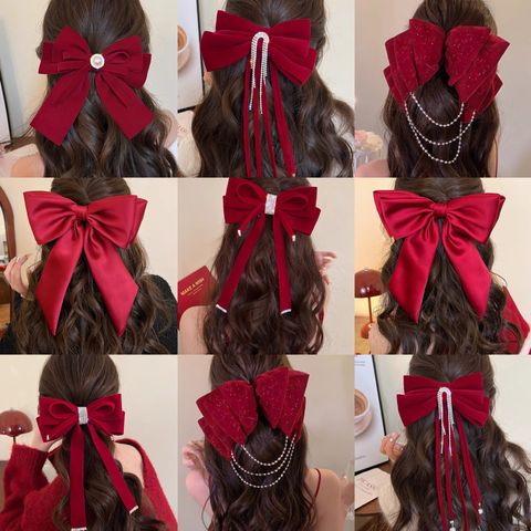 Women's Sweet Bow Knot Cloth Hair Clip