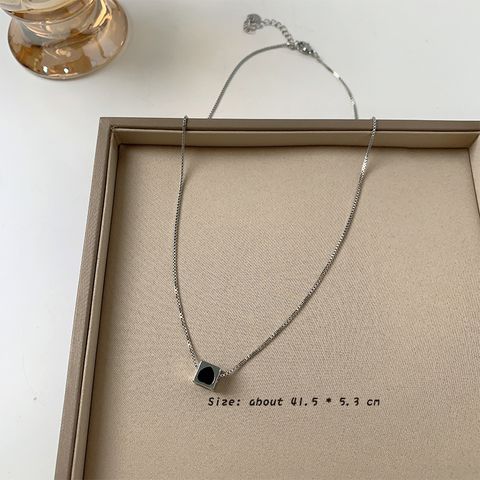 Simple Style Square Heart Shape Alloy Women's Necklace