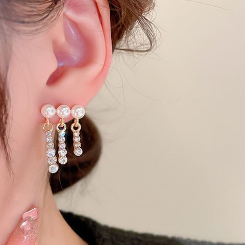 1 Pair Luxurious Geometric Alloy Drop Earrings