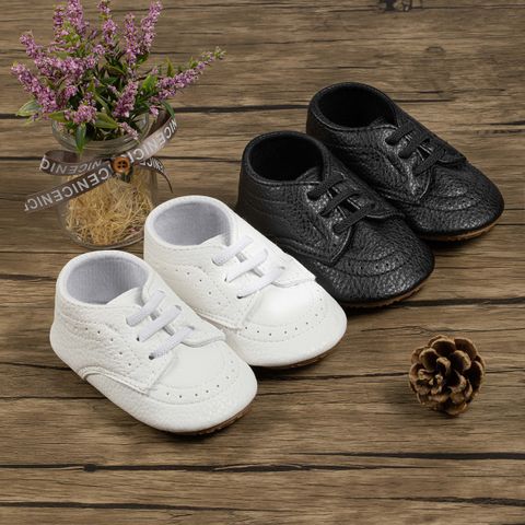 Unisex Basic Solid Color Round Toe Toddler Shoes