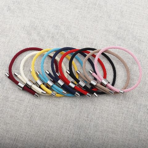 Simple Style Geometric Rope Titanium Steel Unisex Bracelets