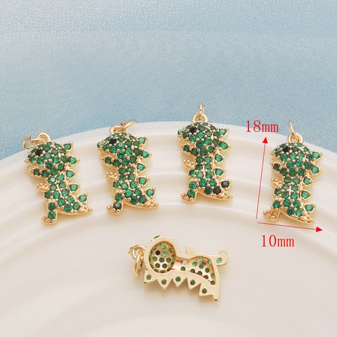1 Piece Simple Style Dinosaur Snowflake Frog Alloy Plating Inlay Jewelry Accessories