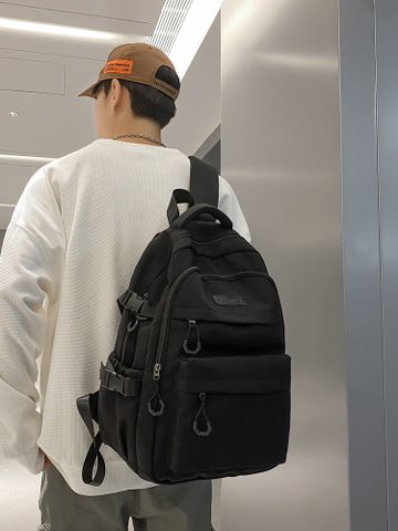 Solid Color Casual Daily Laptop Backpack