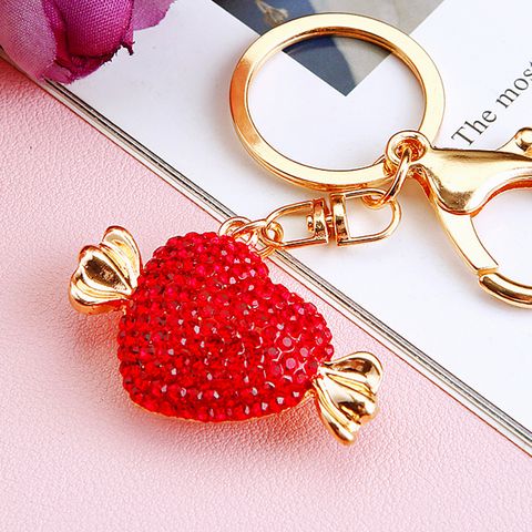 Cute Heart Shape Zinc Alloy Valentine's Day Women's Keychain