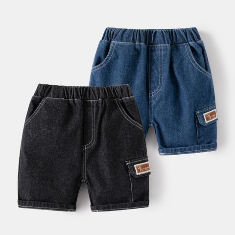 Simple Style Solid Color Cotton Boys Pants