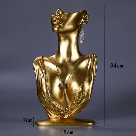 Elegant Solid Color Resin Jewelry Display Bust