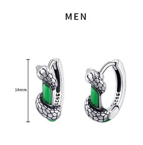 1 Pair Cool Style Snake Plating Copper Earrings