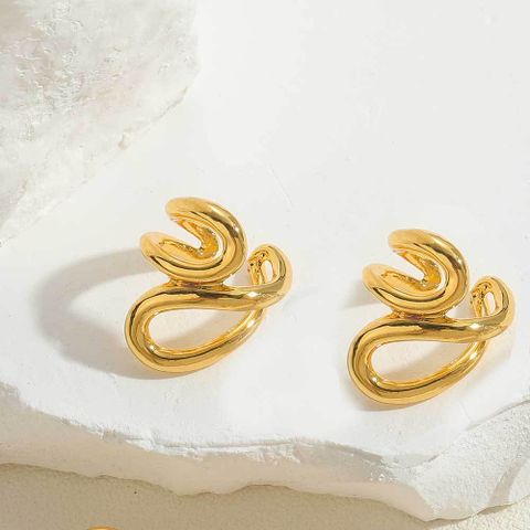 1 Pair Vintage Style Simple Style Geometric Copper Pearl 14k Gold Plated Ear Cuffs