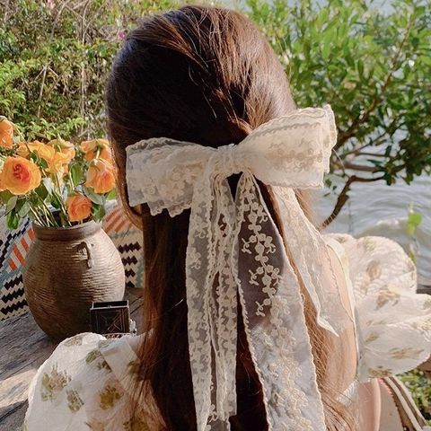 Women's Casual Sweet Flower Cloth Hair Clip