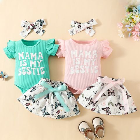 Simple Style Color Block Cotton Baby Clothing Sets