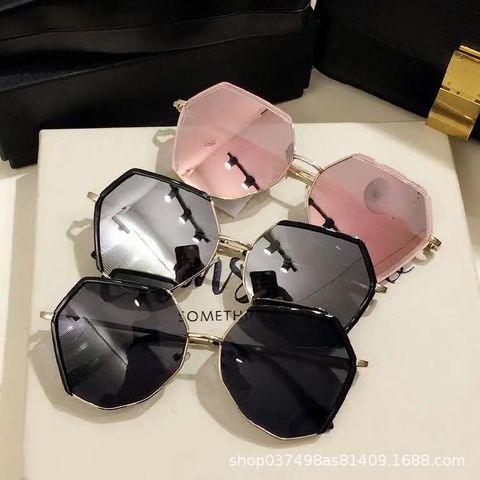 Einfacher Stil Einfarbig Ac Polygon Vollbild Sonnenbrille Der Frauen