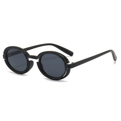 Exaggerated Punk Streetwear Color Block Pc Oval Frame Full Frame Women's Sunglasses