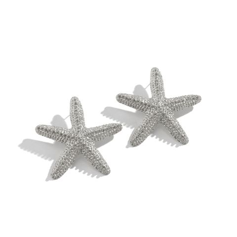 Exaggerated Beach Starfish Conch Alloy Plating Women's Earrings Necklace