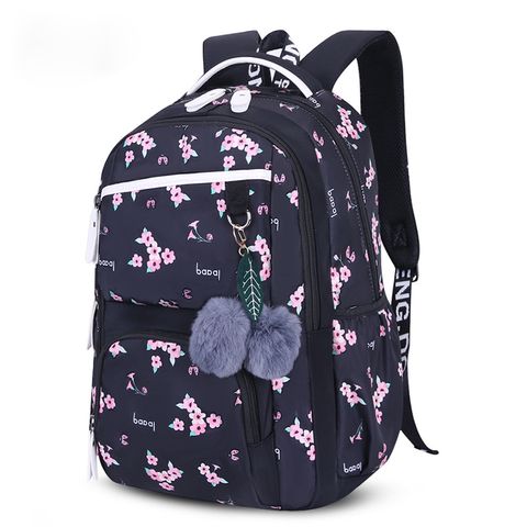 Waterproof Geometric Floral School Daily School Backpack