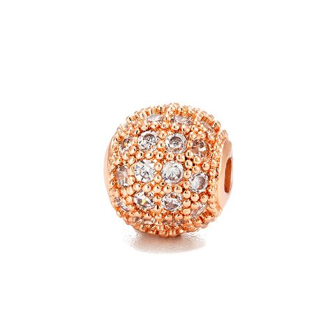 1 Piece Copper Zircon Ball Beads