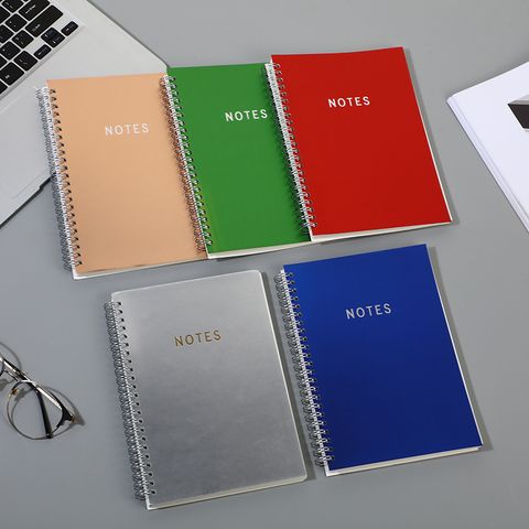 1 Piece Solid Color Learning School Paper Casual Preppy Style Notebook