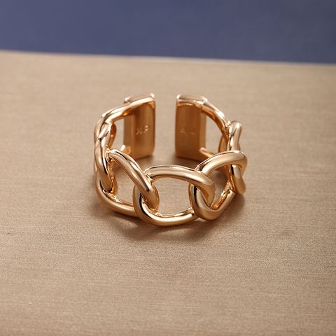 Wholesale Rock Xuping Streetwear Solid Color Alloy Copper Plating Braid Open Rings