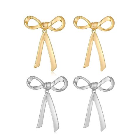3 Pairs Vintage Style Bow Knot Plating Alloy Ear Studs
