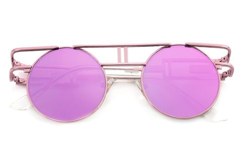 Retro Streetwear Round Ac Round Frame Full Frame Women's Sunglasses